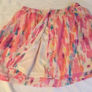 Watercolor print rory beca mini skirt